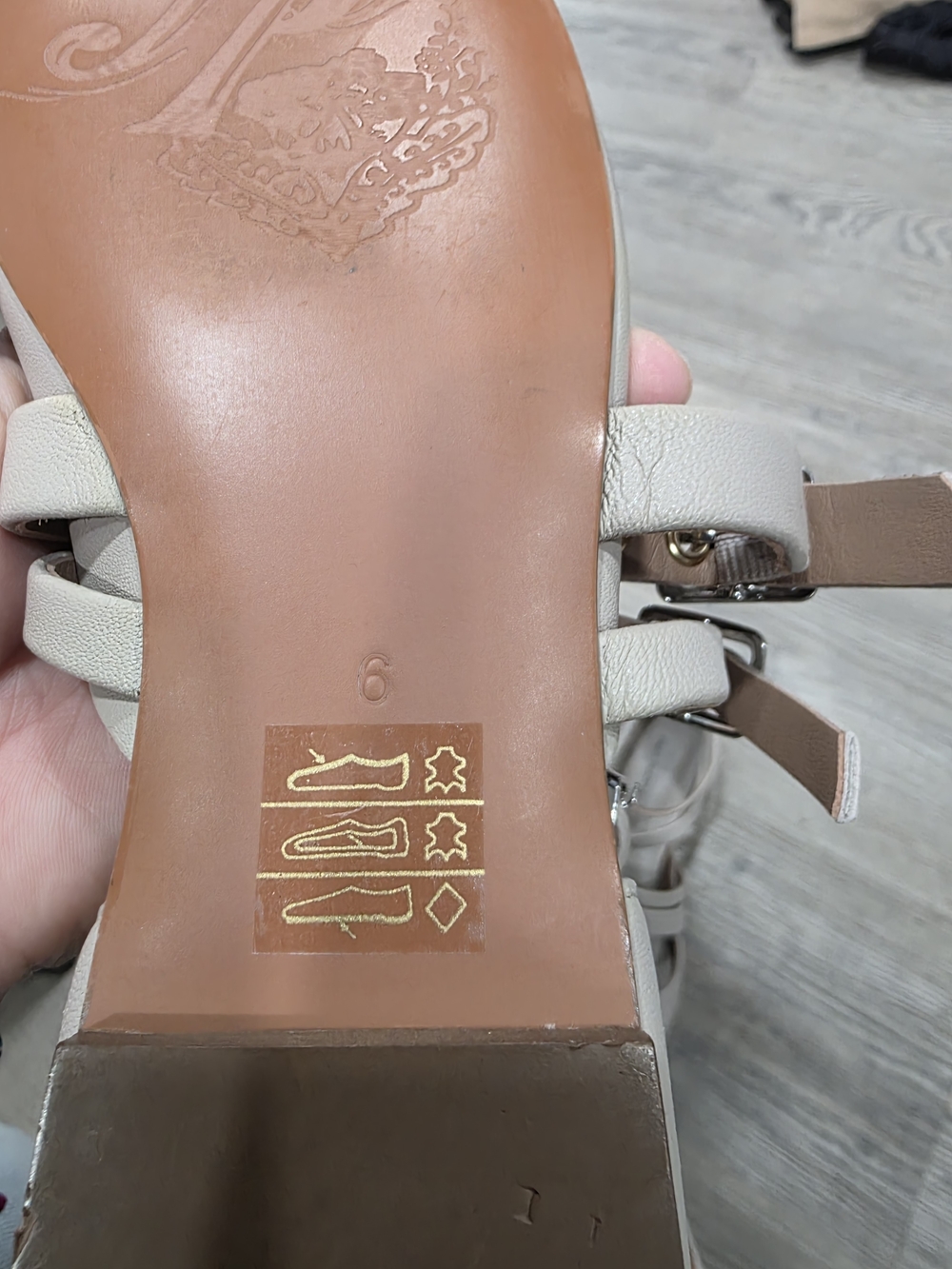 Free People Hart Flat in the beige/cafe colorway - Picture 8 of 9
